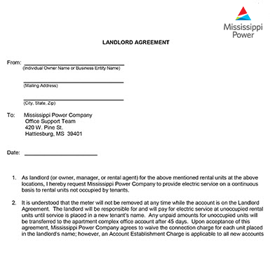 Letter Of Residency From Landlord from customerservice2.southerncompany.com